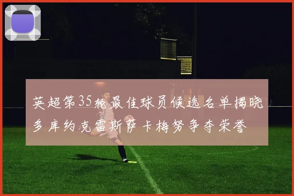 英超第35轮最佳球员候选名单揭晓多库约克雷斯萨卡梅努争夺荣誉